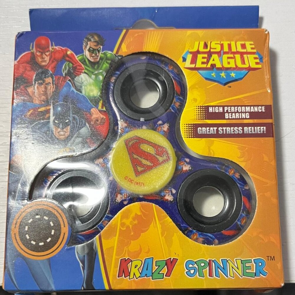JUSTICE LEAGUE '''KRAZY SPINNER FIDGET TOY NEW